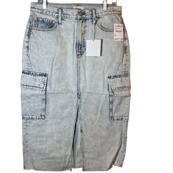 Pistola McKayla Low Slung Cargo Denim Skirt Parasol Wash Size 29 NWT - Picture 1 of 7